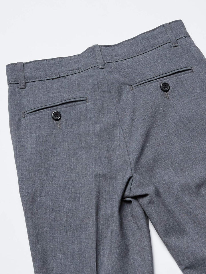 Van Heusen Flex-Stretch-Hose für Jungen, Flache Vorderseite 8 Husky Oxford-grau, 8 Husky Oxford-grau