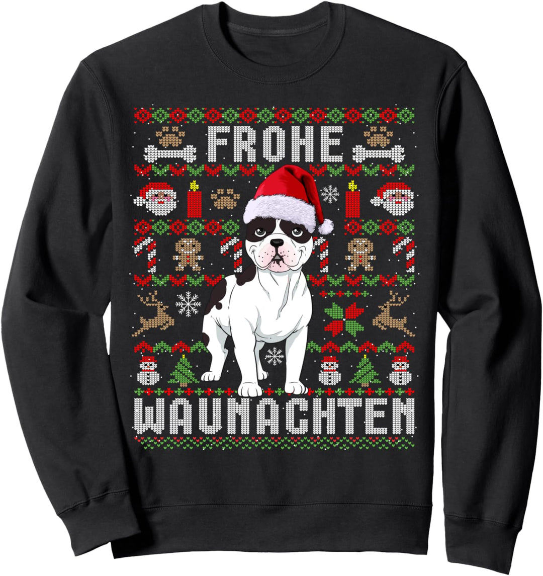 Ugly Christmas Französische Bulldogge Weihnachten Hunde Sweatshirt