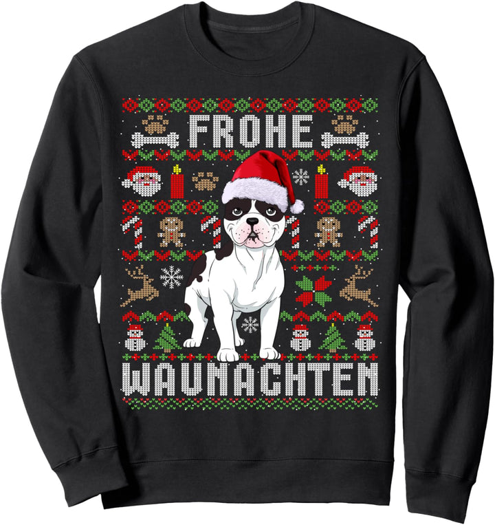Ugly Christmas Französische Bulldogge Weihnachten Hunde Sweatshirt