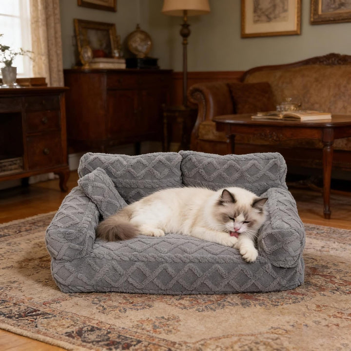 Generisch 2026 Stützendes Schlafsofa für Hunde Katzen, orthopädischer Komfort mit abnehmbarem, wasch