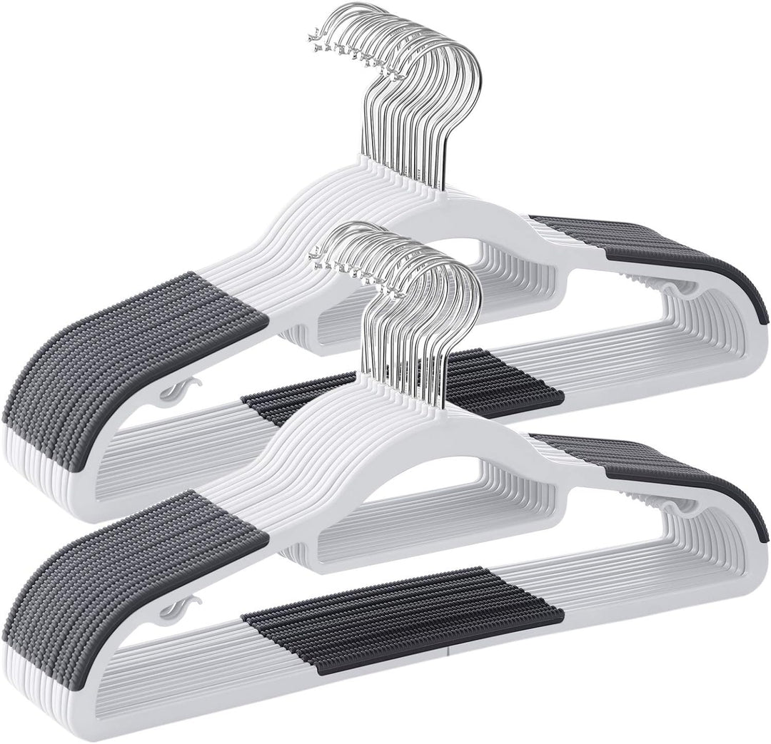 SONGMICS Kleiderbügel 30er Set, Bügel aus Kunststoff, rutschfest, platzsparend, Dicke 0,5 cm, 42 cm