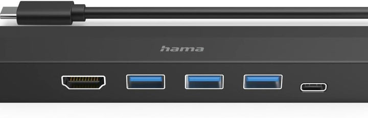 Hama USB-Hub 6 Ports (3X USB-A, USB-C, HDMI, LAN, Ethernet, für Maus, Tastatur, Monitor, Netzwerk et