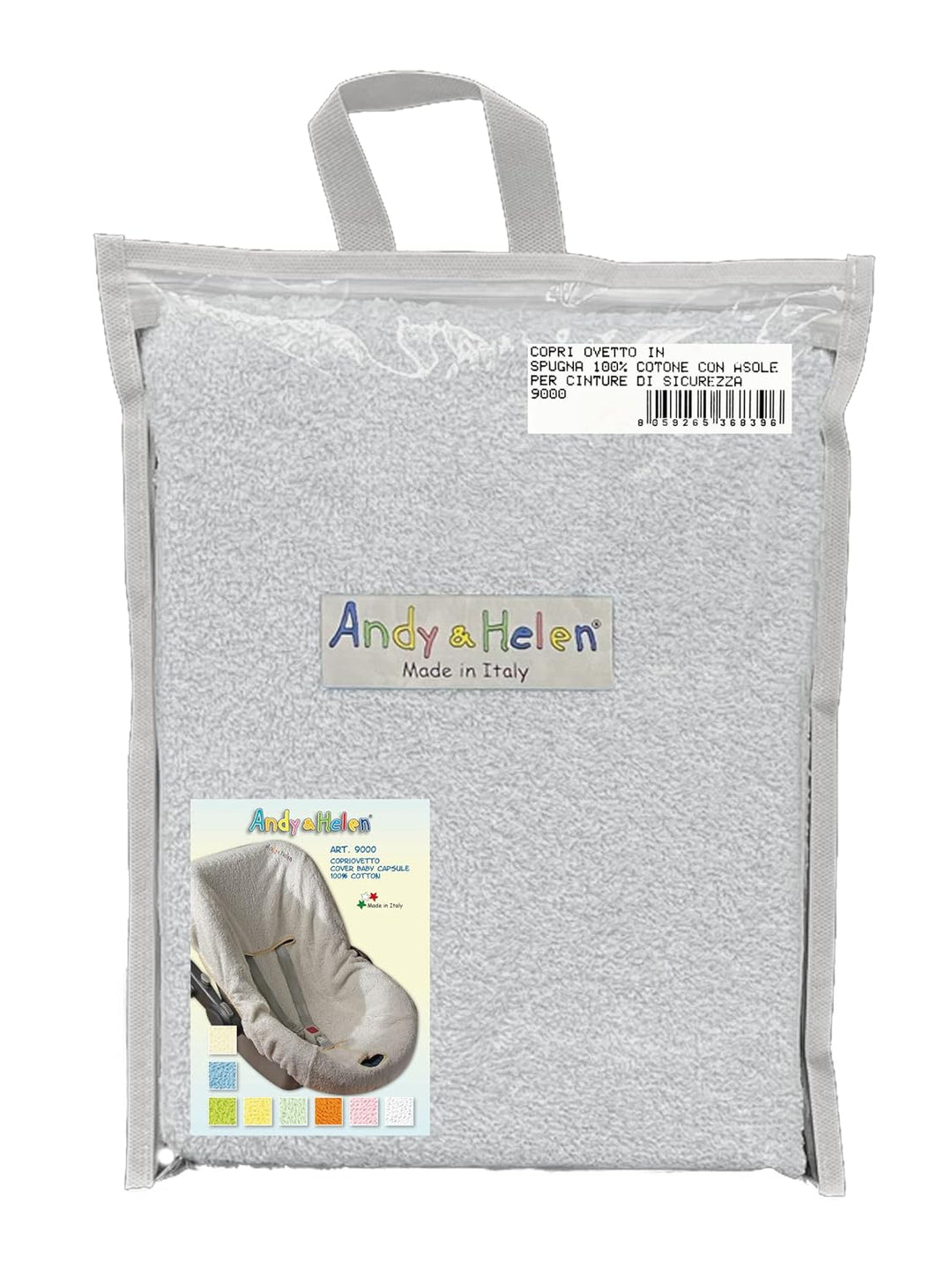 Andy & Helen Bezug für Babyschale aus Frottee - praktisches und bequemes Einziehen dank Gummizug an