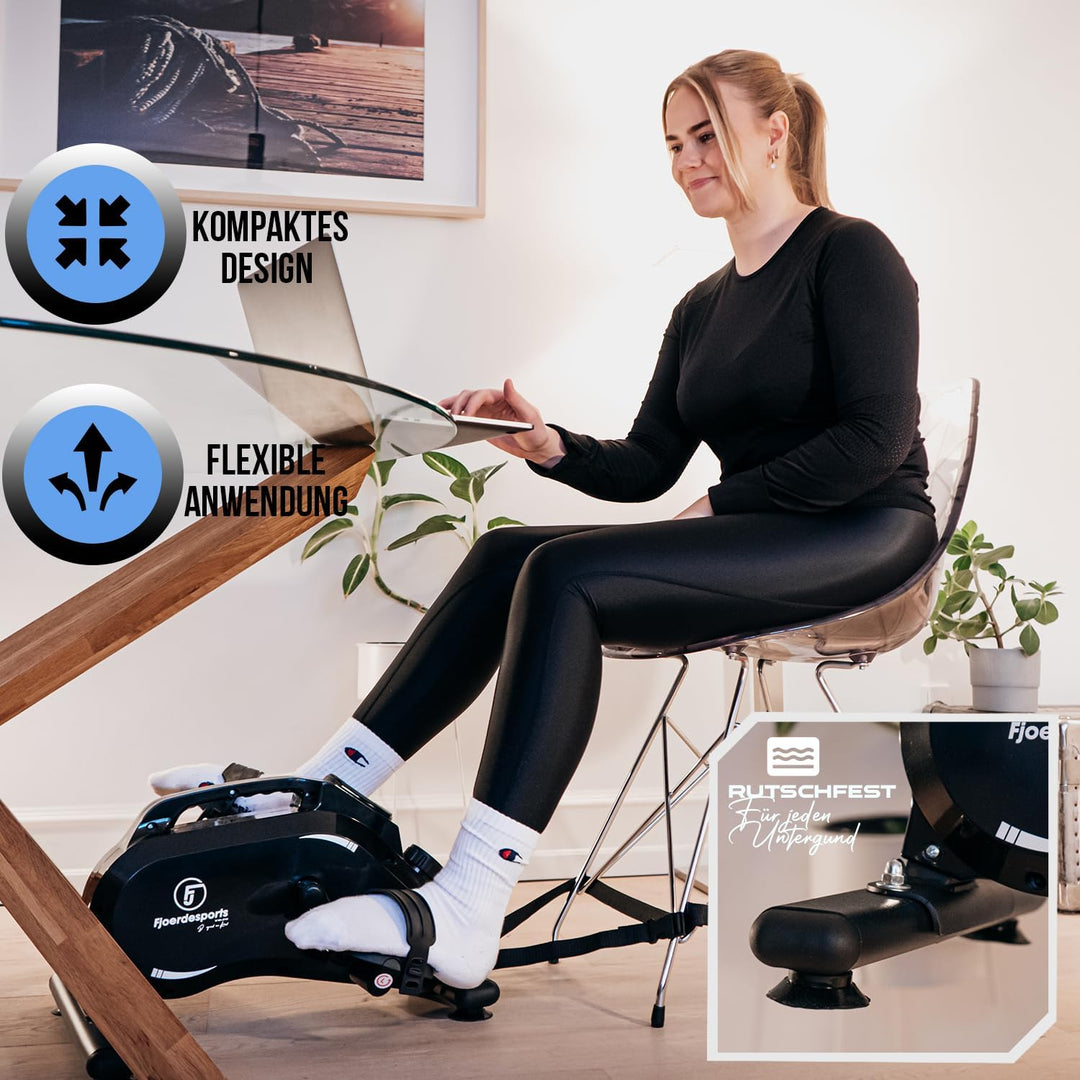 Arm- und Beintrainer, Mini-Heimtrainer, Bewegungstrainer, Training im Home-Office, mit Trainingsdisp