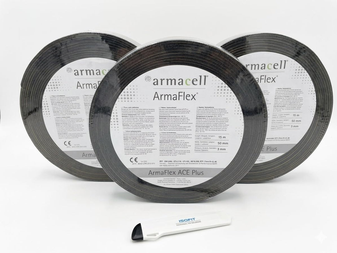 3 Rollen Armaflex ACE Plus Klebeband / Tape + Original ISOFIT Cuttermesser