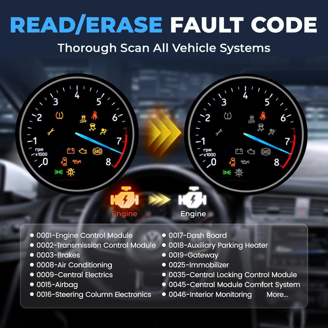AUTOPHIX 7610 Elite Vollsysteme OBD2 Diagnosegerät Kompatibel mit VW Automotive Full Functions OBD2