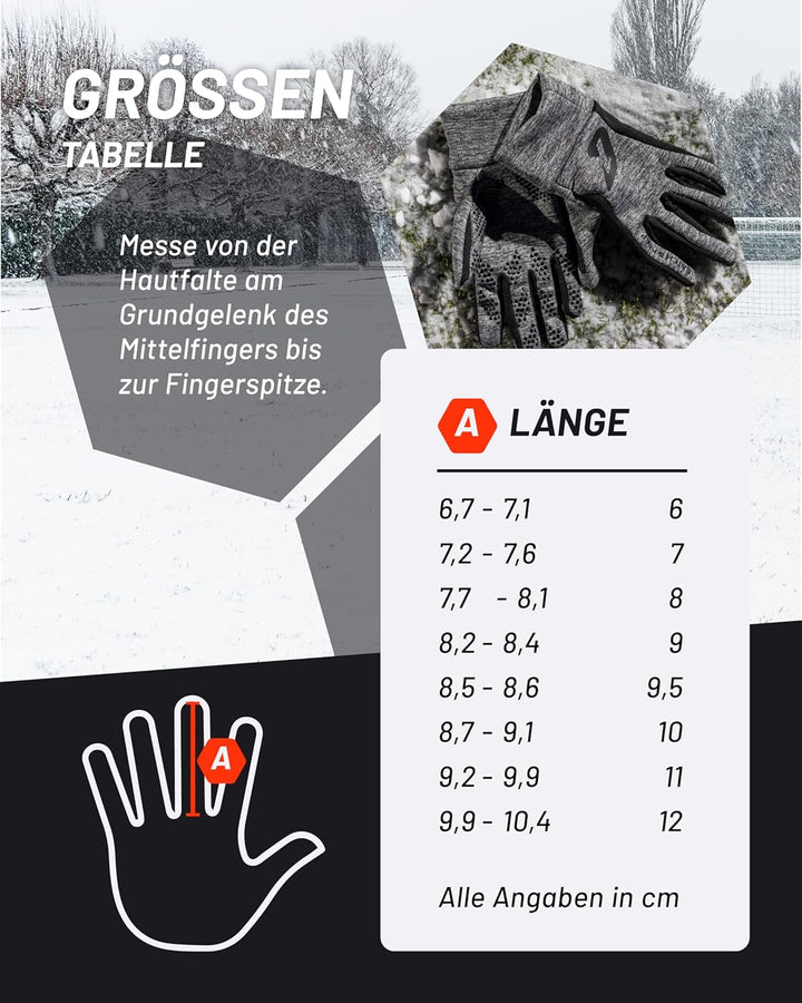 CATCH & KEEP Feldspielerhandschuhe - Wärmende Sporthandschuhe für Herbst und Winter mit starkem Grip