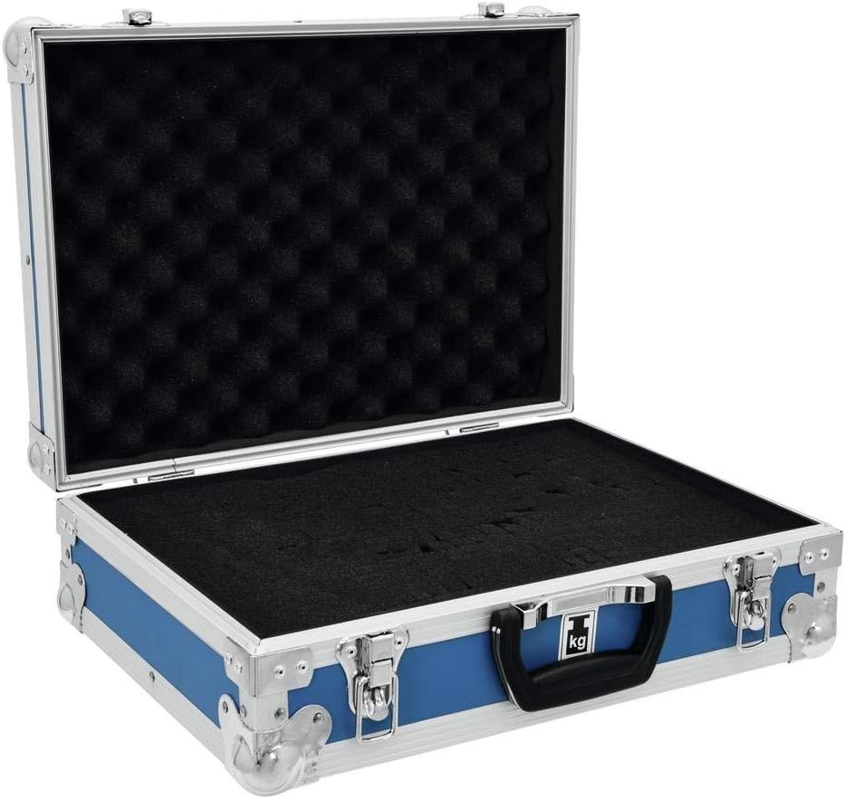 ROADINGER Universal-Koffer-Case FOAM, blau | Flightcase mit Schaumeinlage, 420 x 120 x 295 mm (Innen