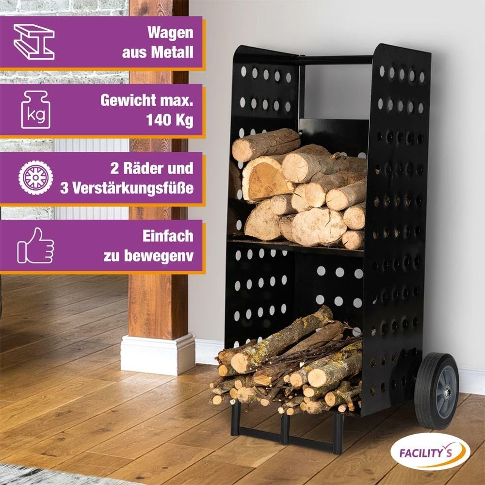 Holzwagen aus Metall
