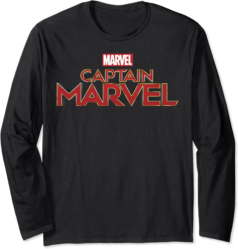 Captain Marvel Logo Langarmshirt