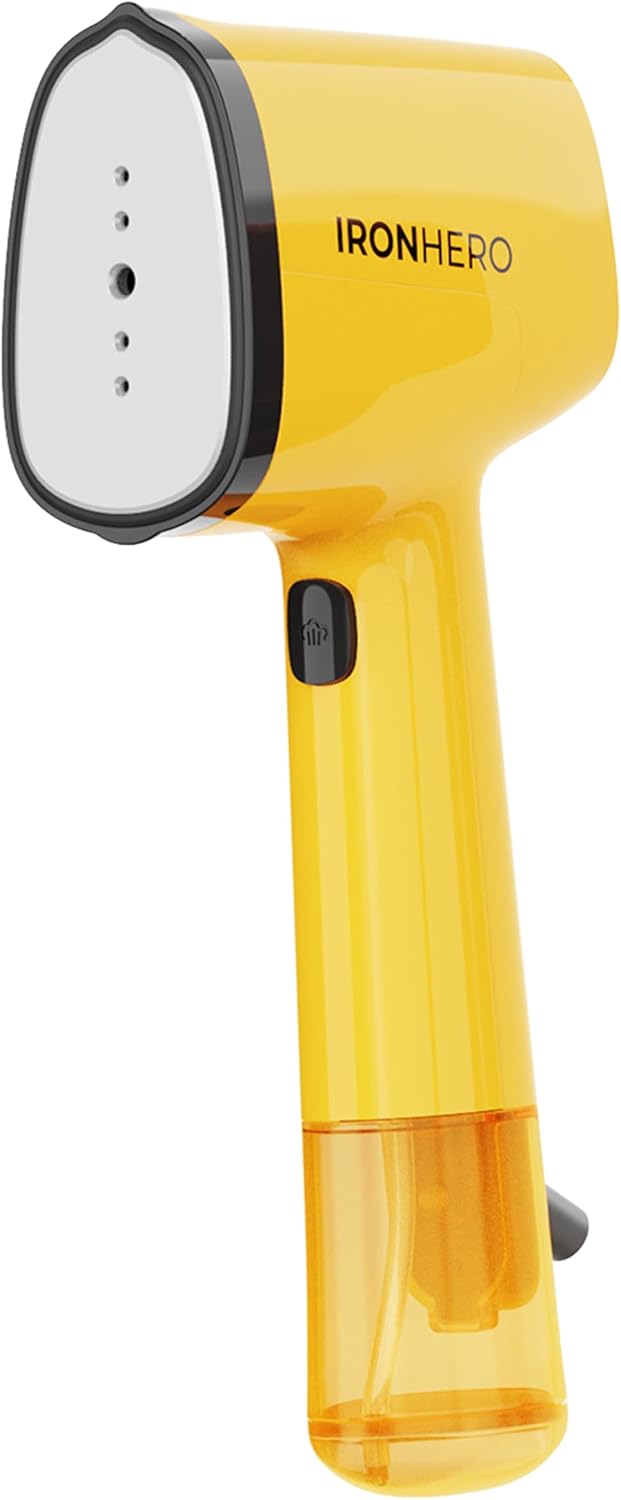 Cecotec Vertikales Bügeleisen mit Keramiksohle IronHero V-1500 Essential Yellow, Leistung 1500 W, ko