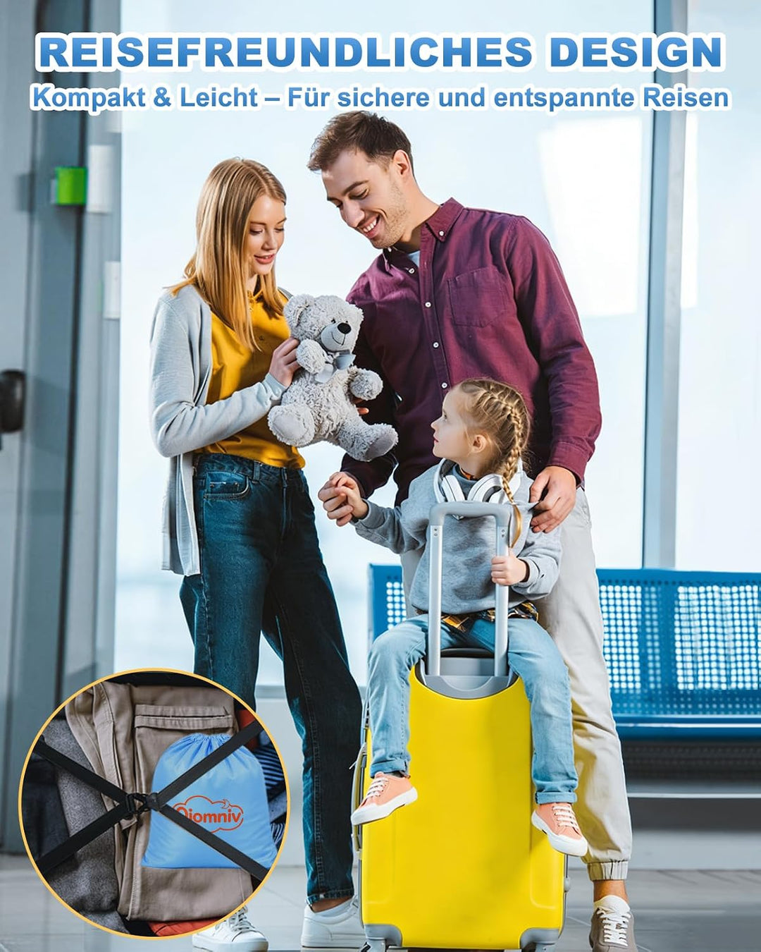 Oiomniv Bettschutzgitter Aufblasbare Bettgitter für Kleinkinder 2er Set – Tragbarer Rausfallschutz B