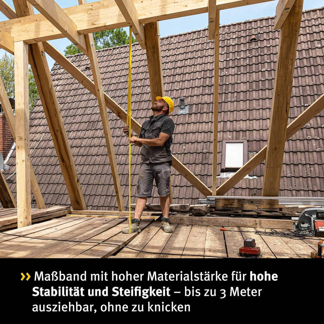 STABILA Taschenbandmass BM 300, 8 m (26'), doppelseitige cm/inch-Skala, SPIKES-Haken 8m, cm/inch, 8m