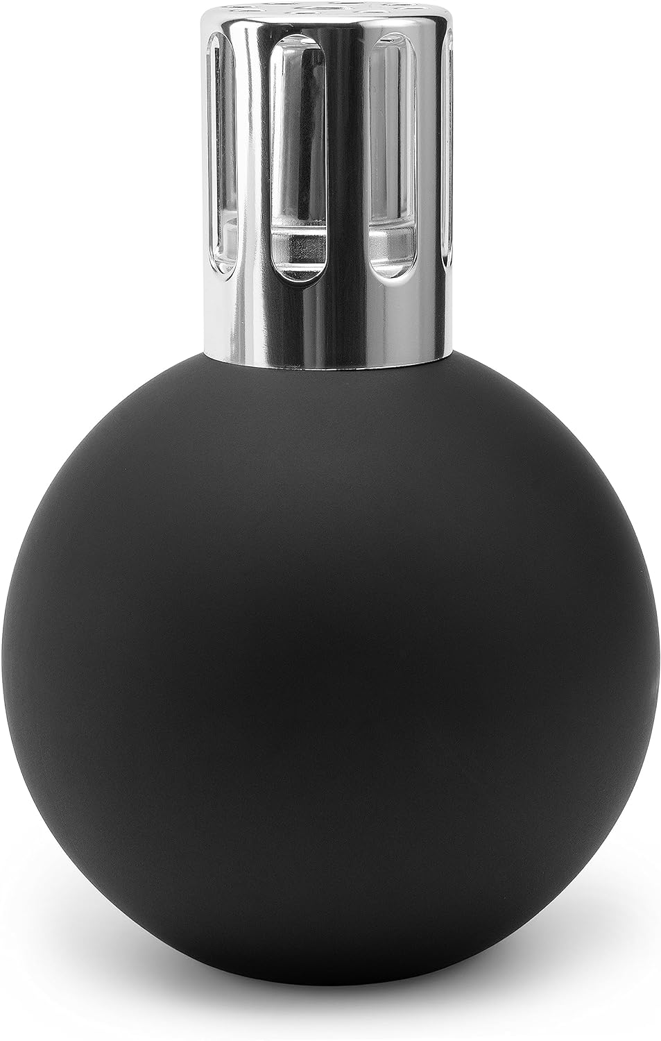 KAZIS I Katalytische Lampe I matt schwarz & Silber I Mit Brenner, Krone, Trichter & Löschkappe I