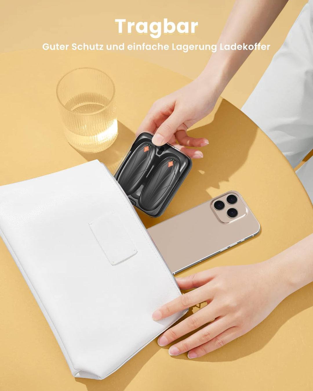 Miaton Elektrischer Handwärmer Taschenwärmer Wiederverwendbar mit Ladekoffer Akkulaufzeit 14000 Mah,