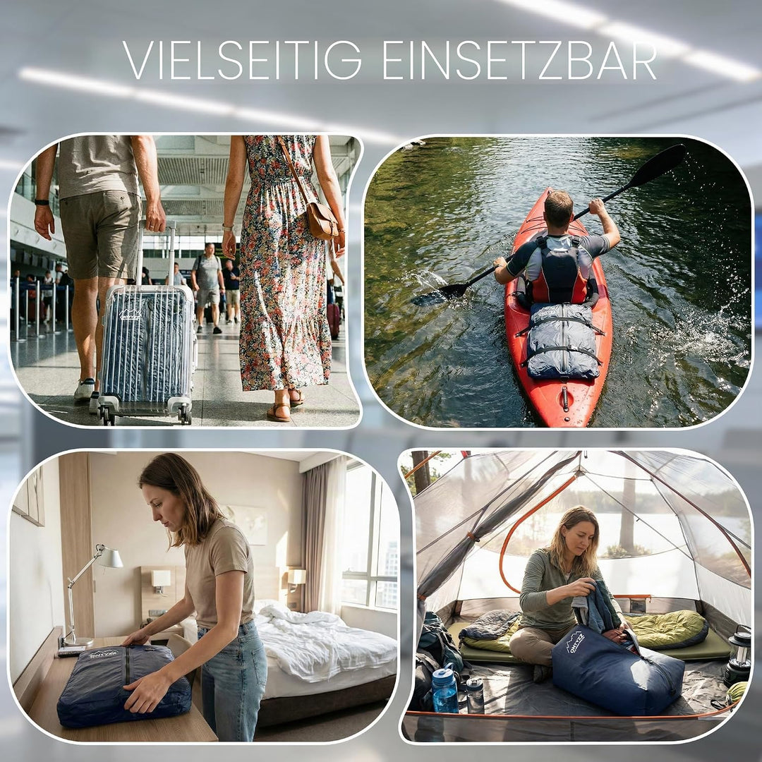 Vakuumbeutel für Kleidung Wiederverwendbar TPU Vakuumierbeutel mit Luftdichtem Ventil Reise Nylon Or