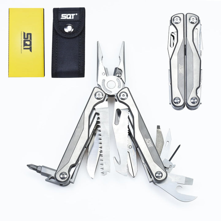 SQT Multifunktionszange Multi-Tool Multifunktion mit Zange, Magnetische Schraubendreher &amp; Nylonetui