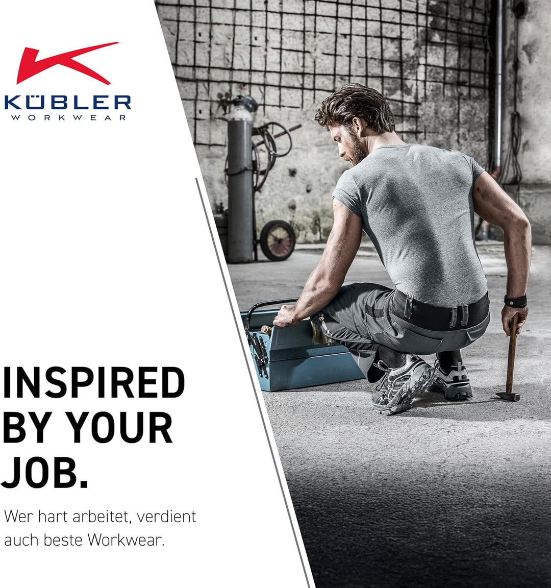 KÜBLER Workwear KÜBLER Pulsschlag Arbeitshose, Herren-Arbeitshose aus Mischgewebe, Arbeitshose mit K