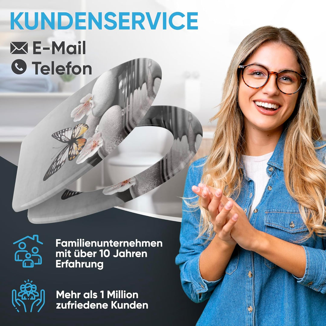 Sanilo WC Sitz mit Absenkautomatik, viele neue Toilettendeckel zur Auswahl, hochwertige Oberfläche,
