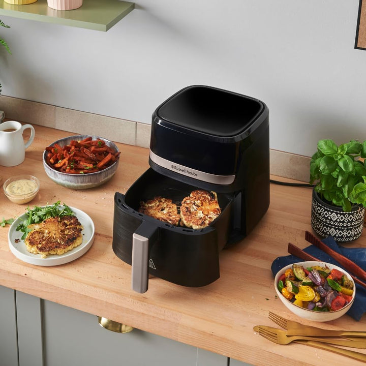 Russell Hobbs Heissluftfritteuse L 4,3L Rapid AirFryer [sehr kleines Gehäuse, sehr leise, 9 Programm