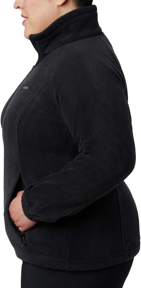 Columbia Damen Fleecejacke mit durchgehendem Reissverschluss, Benton Springs XS Schwarz, XS Schwarz