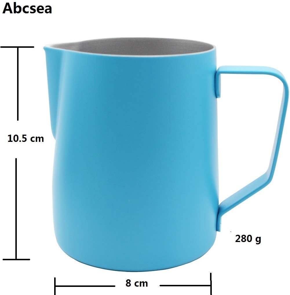 1 Stück Milchschaumkrug, Pitcher Krug Edelstahl, Schaumbecher für Kaffee und Latte Art, Schäumende M