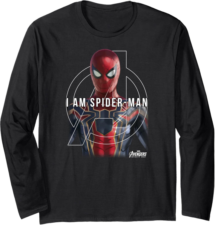Marvel Avengers: Infinity War I Am Spider-Man Portrait Langarmshirt