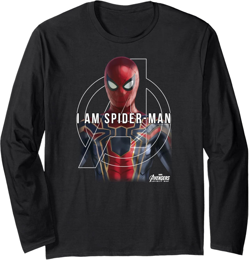 Marvel Avengers: Infinity War I Am Spider-Man Portrait Langarmshirt