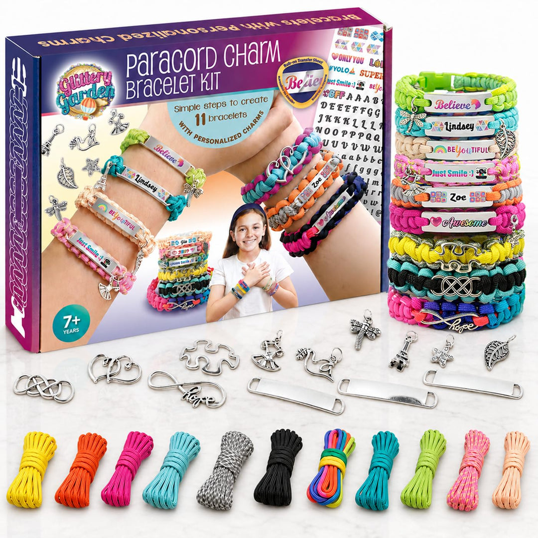 Personalisierte Charm Friendship Bracelet Making Kit: Beste Kinder im Alter von 7-14. Grosse Aktivit