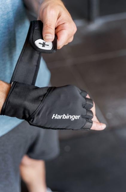 Harbinger Pro Wristwrap Handschuhe, Hebehandschuhe für diejenigen, die Flexibilität und Atmungsaktiv