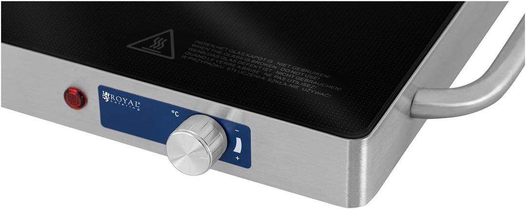 Royal Catering RCIC-230W Warmhalteplatte Edelstahl Wärmeplatte Wärmer Speisenwärmer 240 W 60-105 °C