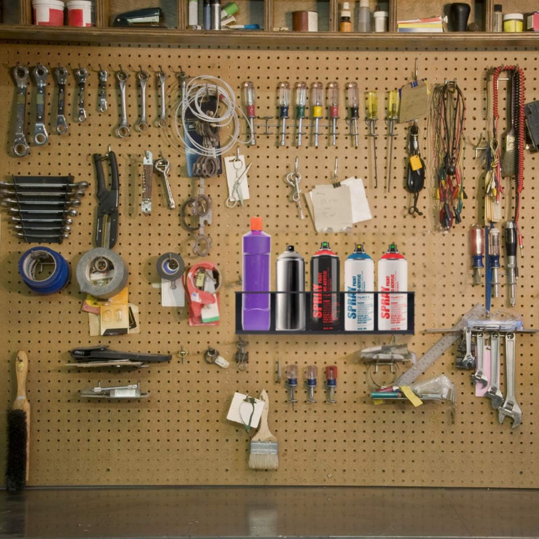 Sprühdosenhalter aus Stahl, Wandmontage, für Garage und Arbeitsplatz, 5 Dosen, 41,9 cm Breite x 10,2