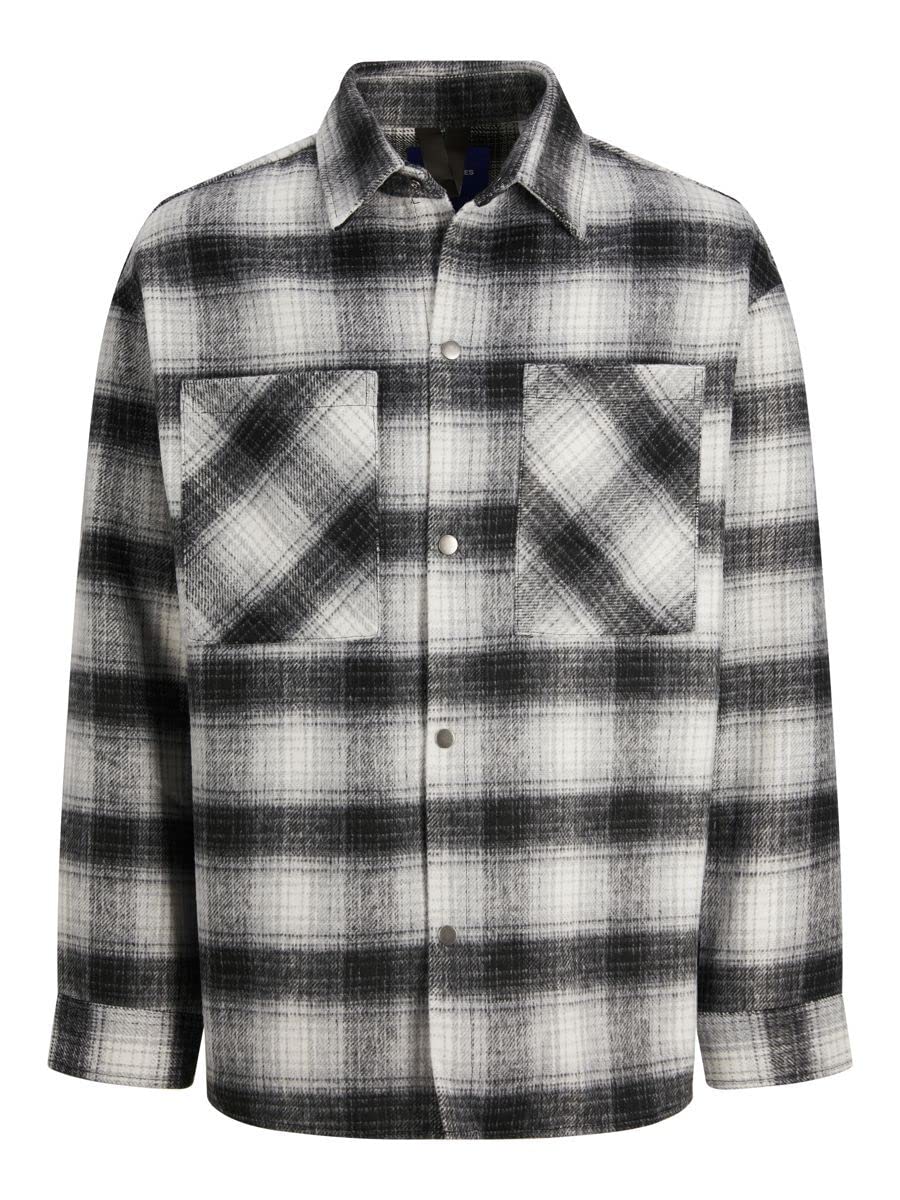 JACK & JONES Male Hemdjacke Regular Fit Hemdjacke XL Grey Melange, XL Grey Melange
