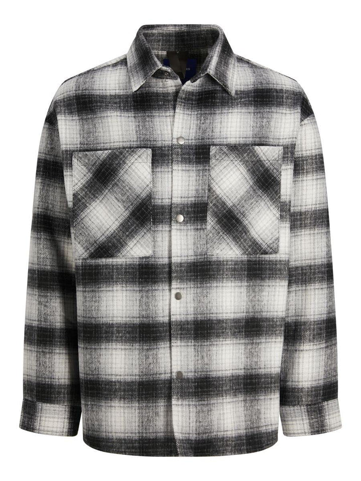 JACK & JONES Male Hemdjacke Regular Fit Hemdjacke XL Grey Melange, XL Grey Melange
