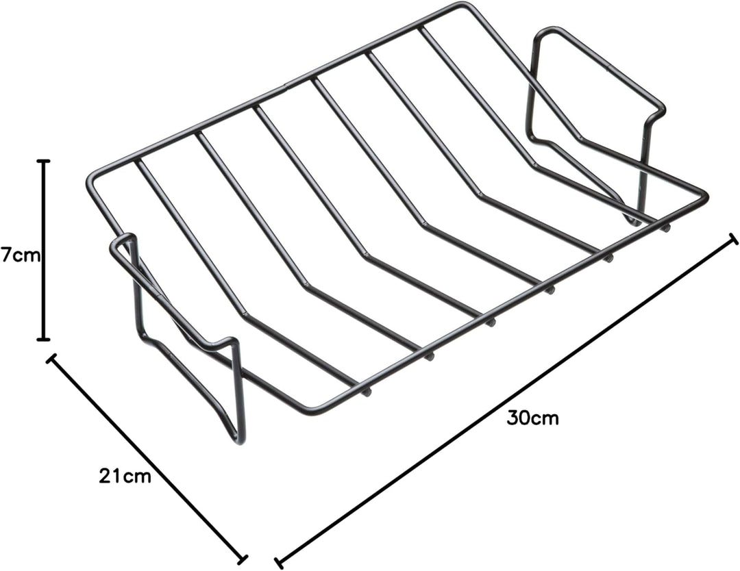 KitchenCraft Bräter, Antihaftbeschichtet, V-Förmig, Schwarz, 30 cm x 21 cm x 7 cm Einzeln, Einzeln