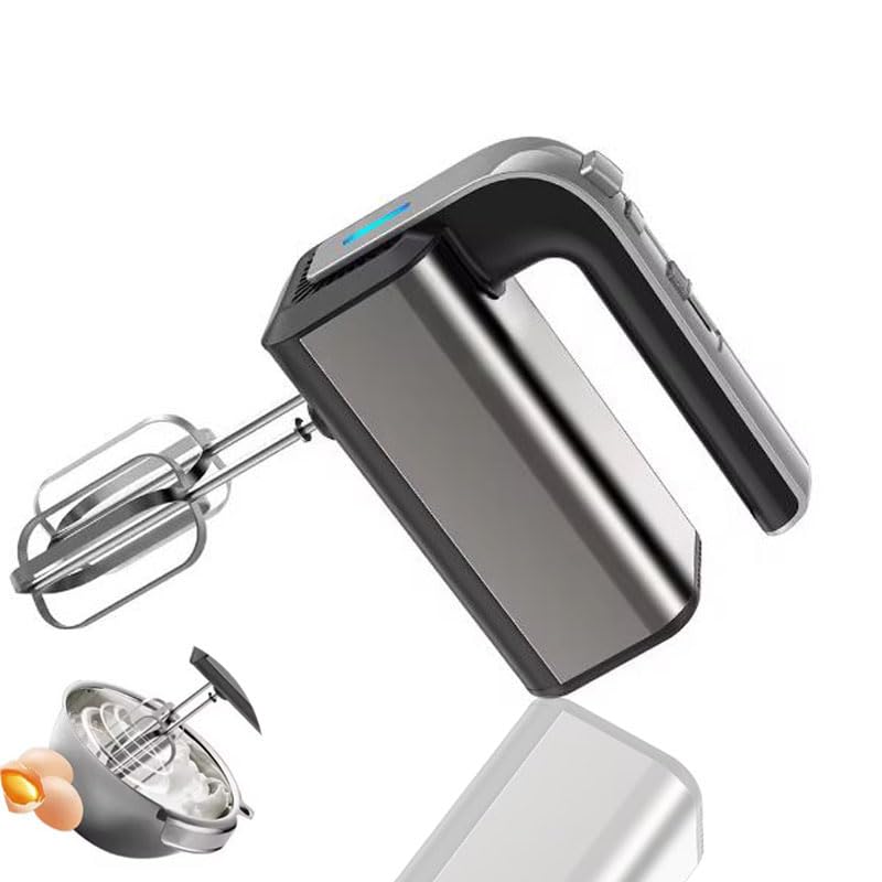 Elektrischer Handmixer, 800 W, Handmischer aus Edelstahl, Handmischer, 5 Geschwindigkeiten mit Ausga