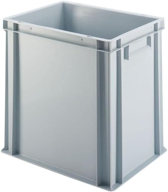 SparSet 10x Eurobehälter mit geschlossenem Griff | HxBxT 40x30x40cm | 37 Liter | Grau | Eurobox, Tra