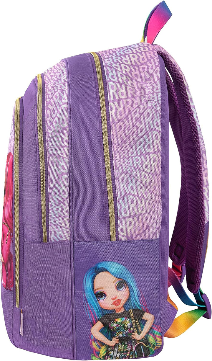 RAINBOW HIGH - Rucksack für Mittelschule, Grundschule, Kinder und Jugendliche, mit gepolstertem und