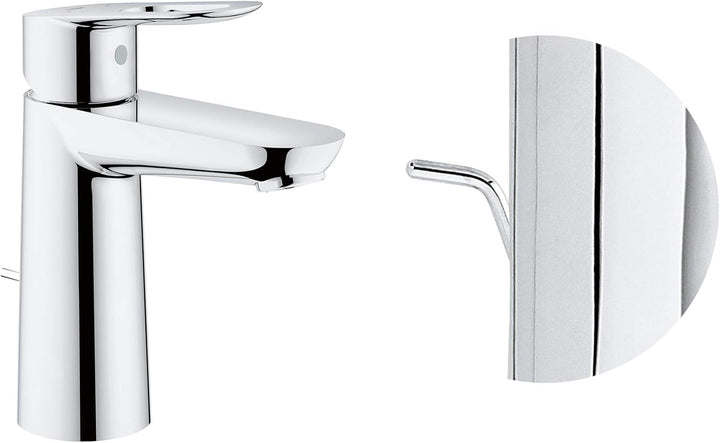 GROHE BauLoop, Waschtischarmatur, wassersparend (Wasserhahn für das Bad, 17cm hoch, Badarmatur mit Z