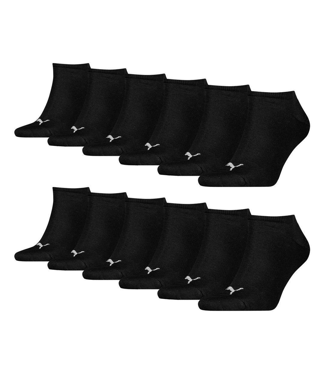 PUMA unisex Sneaker Socken Kurzsocken Sportsocken 261080001 12 Paar, Farbe:Schwarz, Menge:12 Paar (4