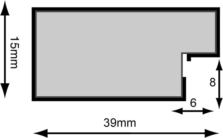 FRAMES BY POST Bilderrahmen mit weissem Passepartout, 39 mm, für Bildgrösse 38,1 x 25,4 cm (Kunststo