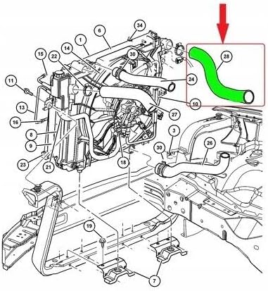 Ladeluftschlauch Turboschlauch kompatibel mit Jeep Grand Cherokee II (WG, WJ) 2.7 CRD 4x4, 2.7 CRD L