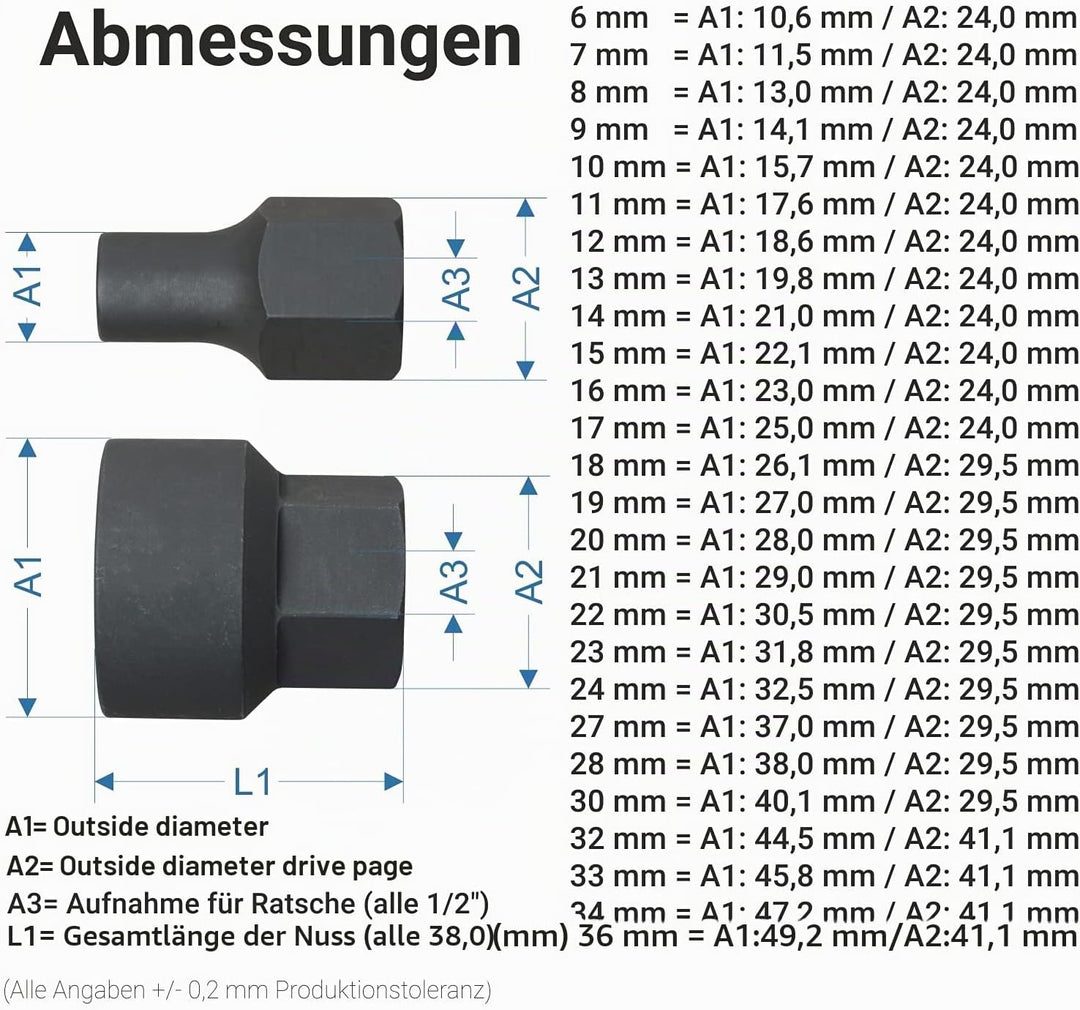 Hesselink Schraubenausdreher Hesselink SN-17 I Spezial-Steckschlüssel-Einsatz/Schraubenausdreher I (