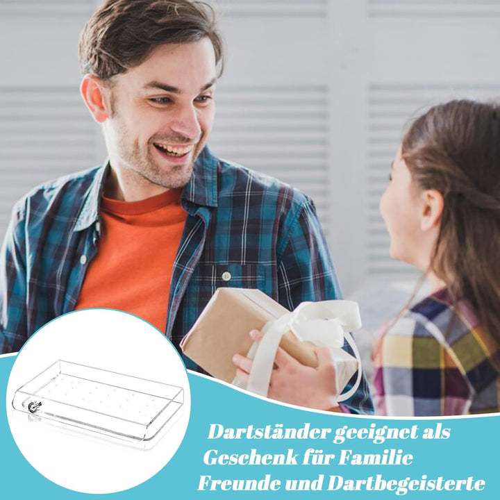 2Pcs Dart Ständer Acryl Klar Darthalter Dart Displayständer für 36 Darts Dartpfeile Halterung Person