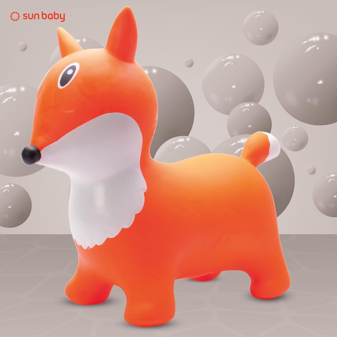 sun baby Hüpftiere ab 1 Jahr mit Pumpe aufblasbares Hüpfspielzeug aus Hochwertigem und Strapazierfäh