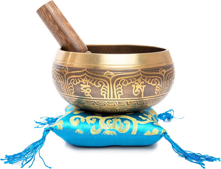 Tibetisches Klangschalen-Set, einfach zu spielen, authentisch, handgefertigt für Meditation, Klangch