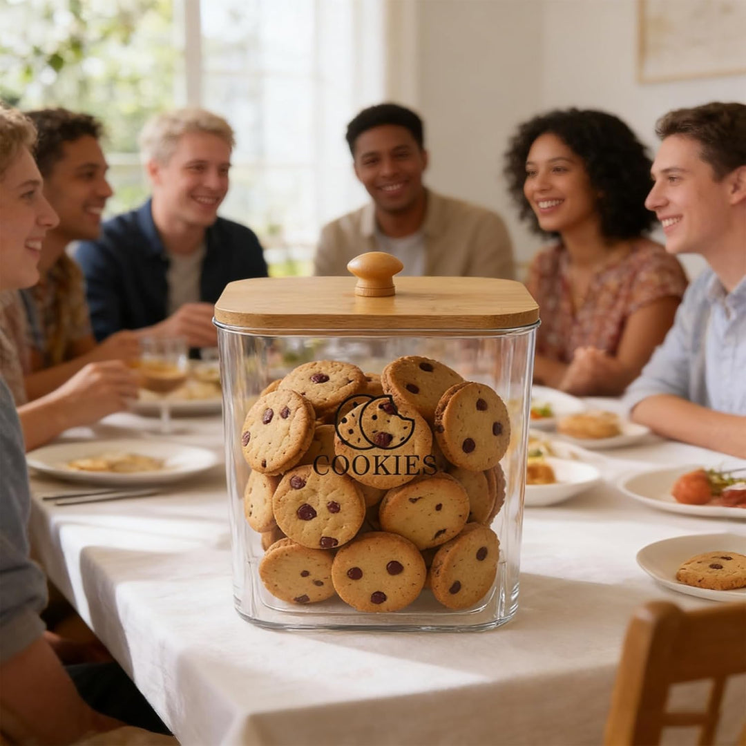 Keksdose Aufbewahrung 2L – Backzubehör Aufbewahrung Keksdose transparent luftdicht, Cute Cookie Stor