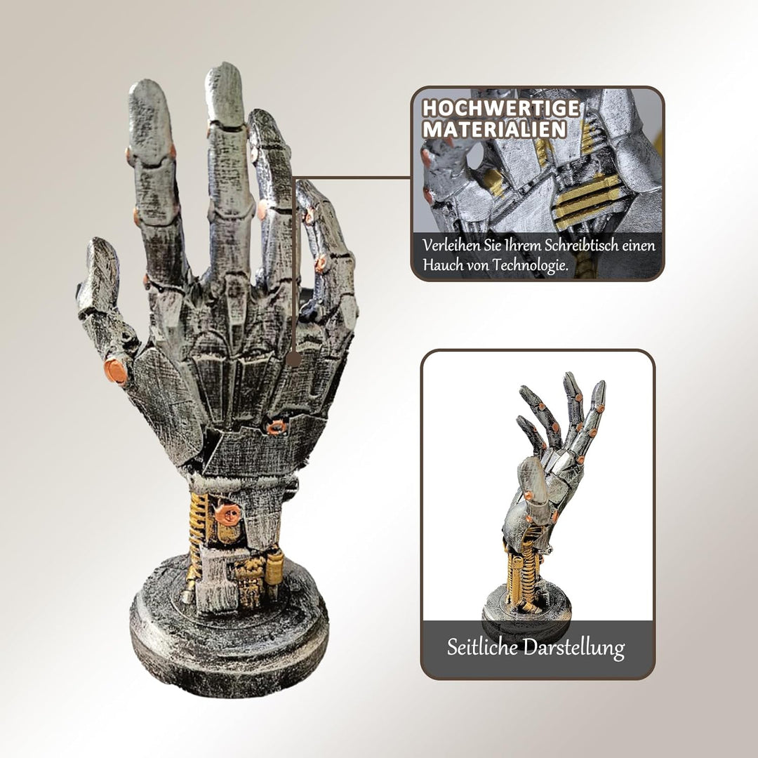 Cyberpunk Kunstwerk – Gaming Kopfhörerständer und Controller Ständer – Futuristisches Metalloptik De