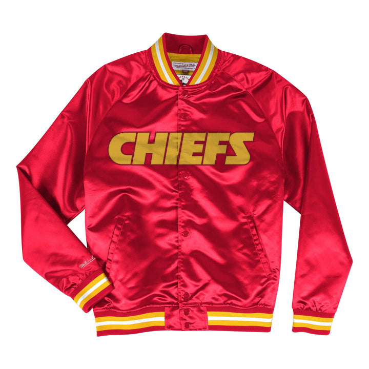 Mitchell & Ness NFL Lightweight Satin Jacket Kansas City Chiefs, Rot S, Kansas City Chiefs, Rot S