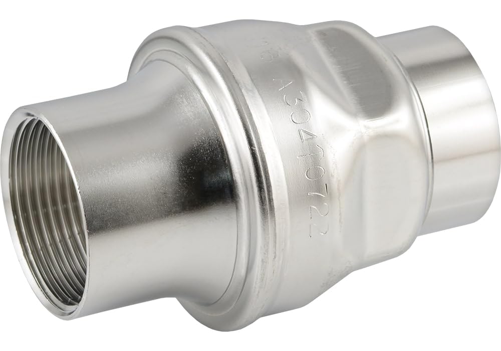 Edelstahl 1.4401-Rückschlagventile leichte Bauform 16 bar - Druckluft Wasserventile (Werkstoff: Edel